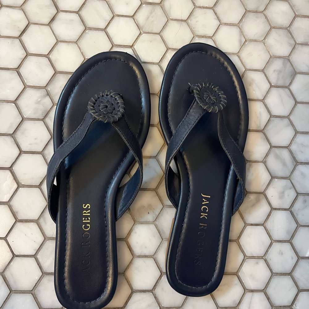Jack Rogers Women's navy blue Sandals worn twice - like new